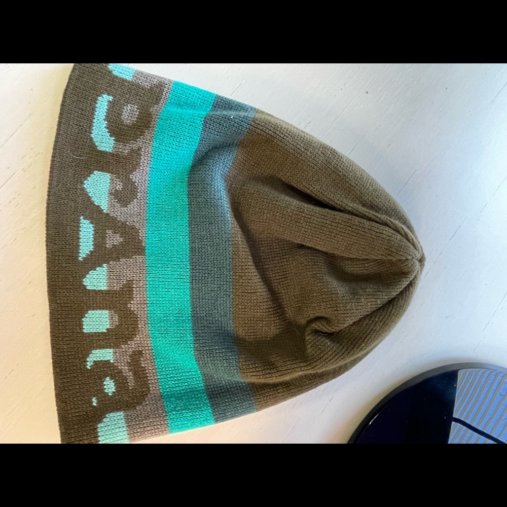 Prana winter beanie- teal/aqua/olive